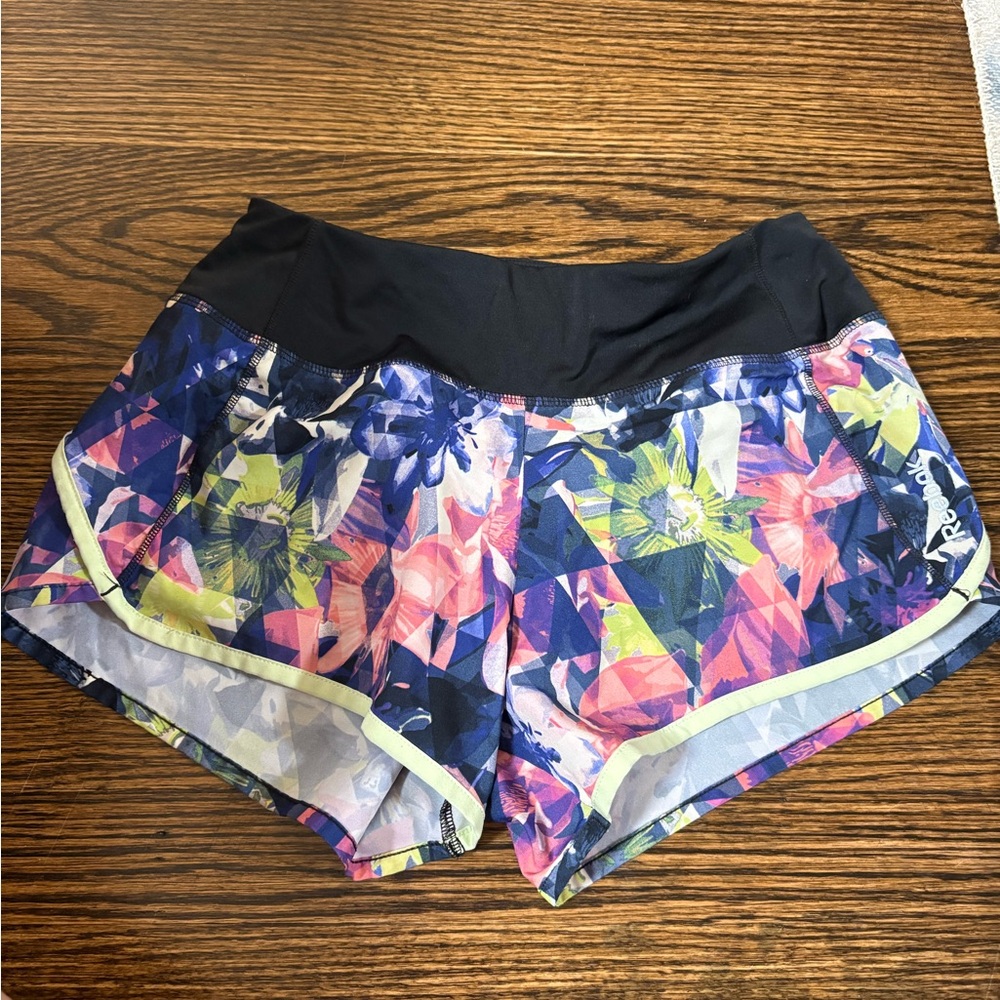 Reebok Women's Geometric Floral Athletic Shorts - Multicolor